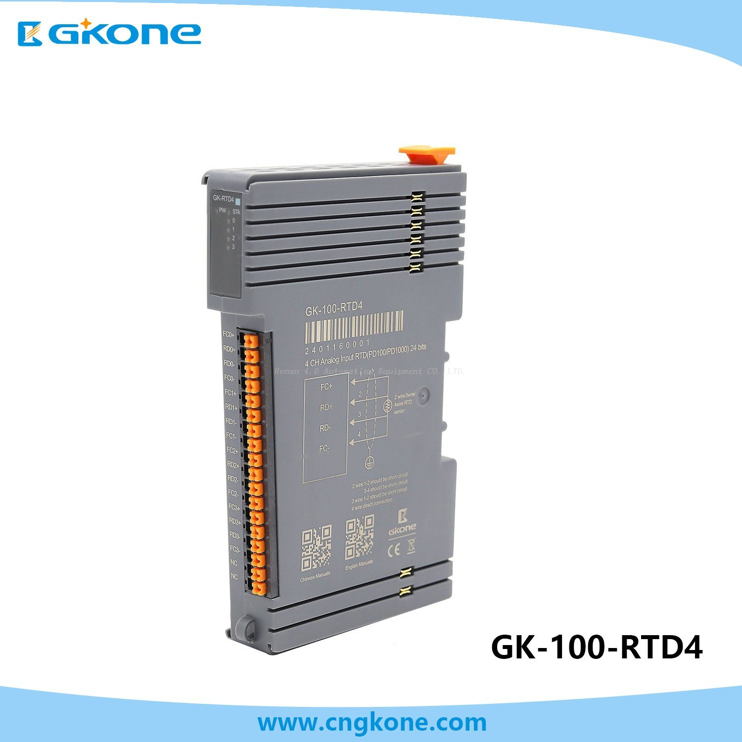 Gk-100-Rtd4 4-Channel Rtd Thermal Resistance Temperature Acquisition Module