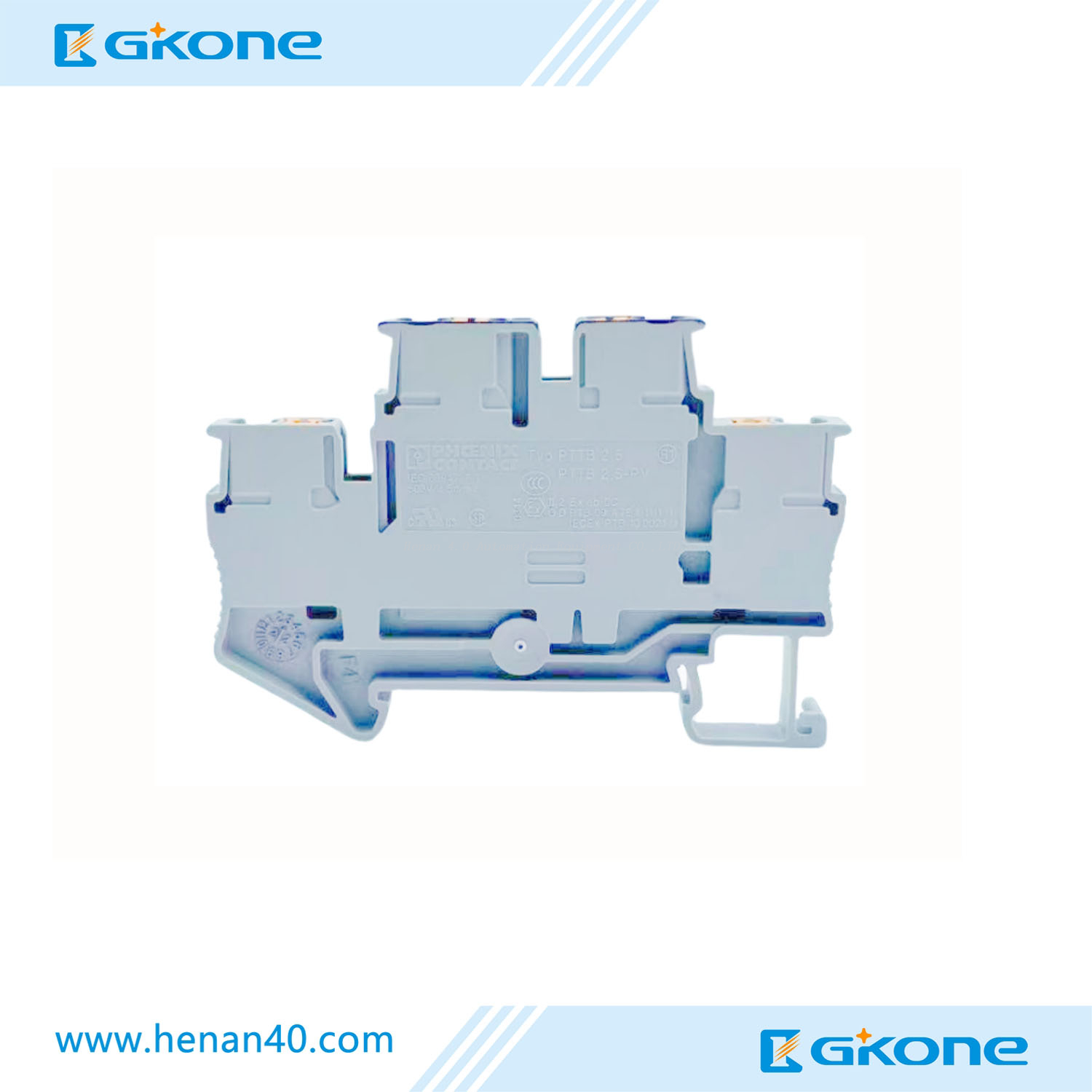 Pttb 2.5 Push in Connection Terminal Block Double Layer 4 Position Terminal Block Push in Clamp