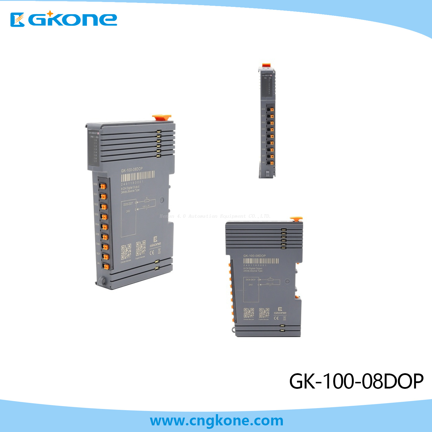 8-Channel Digital Output Module Source/PNP/High Efficiency, 24V DC/0.5A, Internal Power Supply