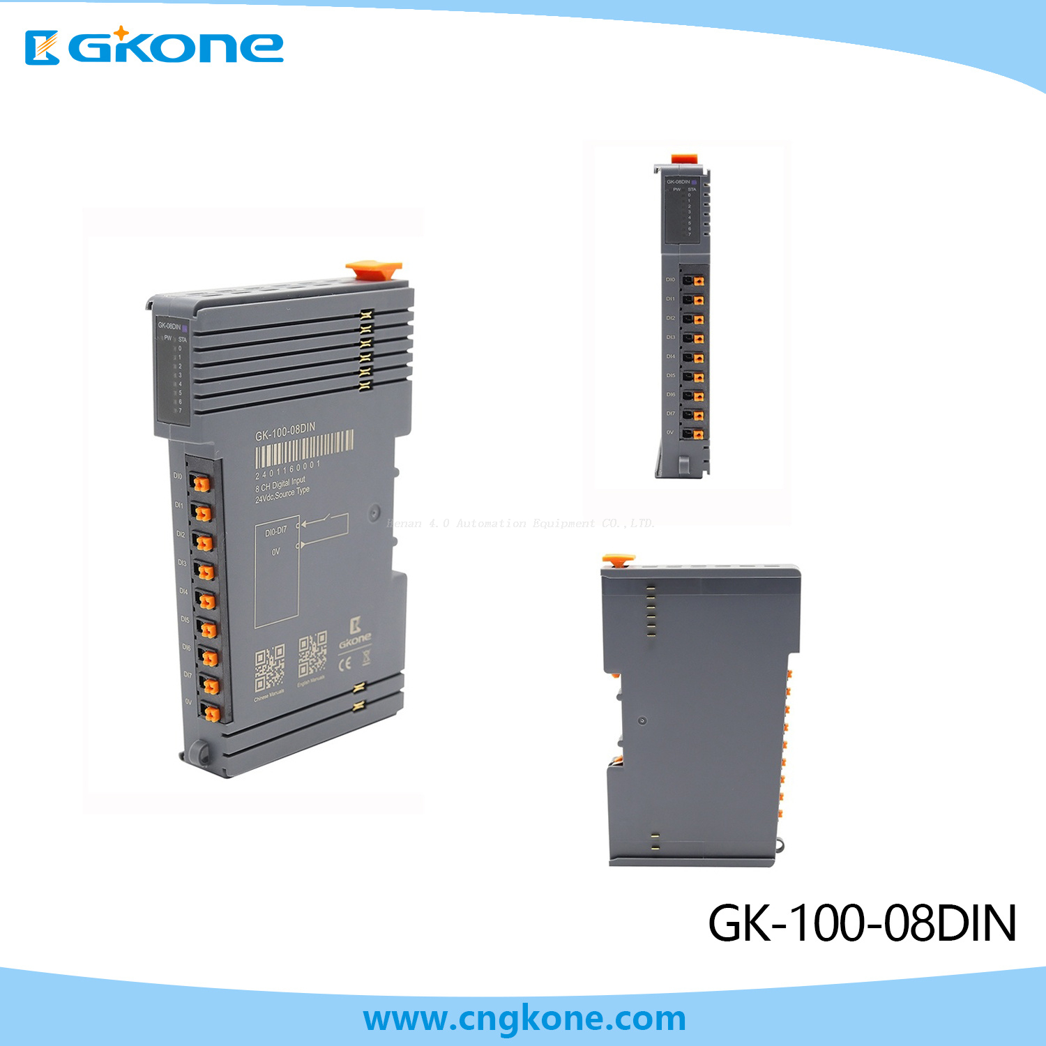 Io Module 8 Channels Digital Intput/24VDC/Source Type, NPN, (Max. counting frequency of 200Hz)